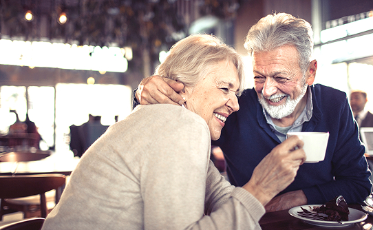 Couple having a coffee